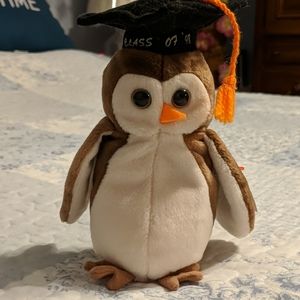 💖💜 Wise the owl Ty beanie baby.